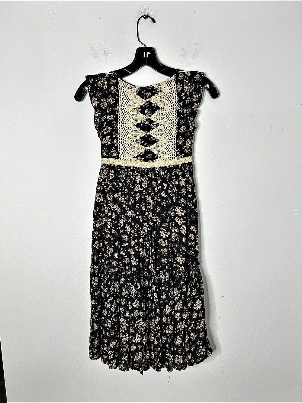 Joyfolie MiaJoy Girl’s Floral Lace Panel Midi Dress Size 5 Like New